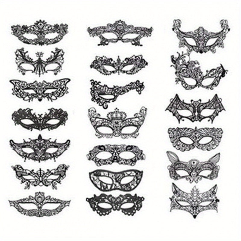 4 PCS Set Random Style Lace Women's Eye Masks, Role Play Accessories, Sexy Decorative Eyepieces, Suitable for Costume Balls, Halloween, Christmas Party Decoration