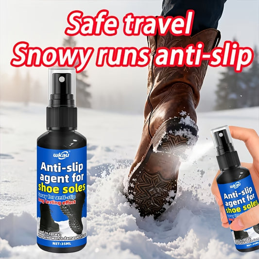 NEW Portable Anti-Slip Shoe Spray - Transparent Grip Enhancer for Rain, & Ice - Easy-to-Apply Stability Spray for Sneakers,, Footwear - Carry- Formula for Wet/Snowy Days & Winter Sports Accessories