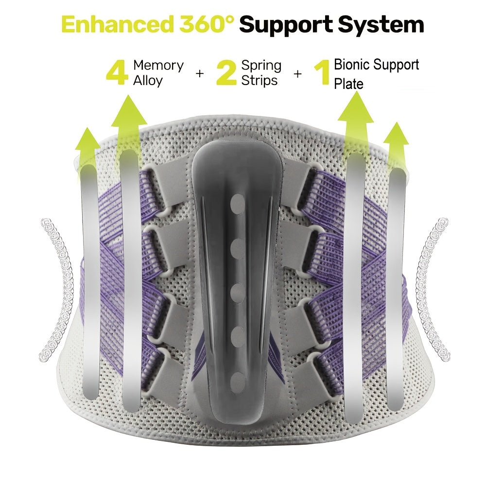 S-3XL Plus Size Lower Back Support Brace Featuring a Lumbar Pad Designed for Both Men And Women, with an Adjustable And Breathable Support Belt That Includes a Bionic Support System.