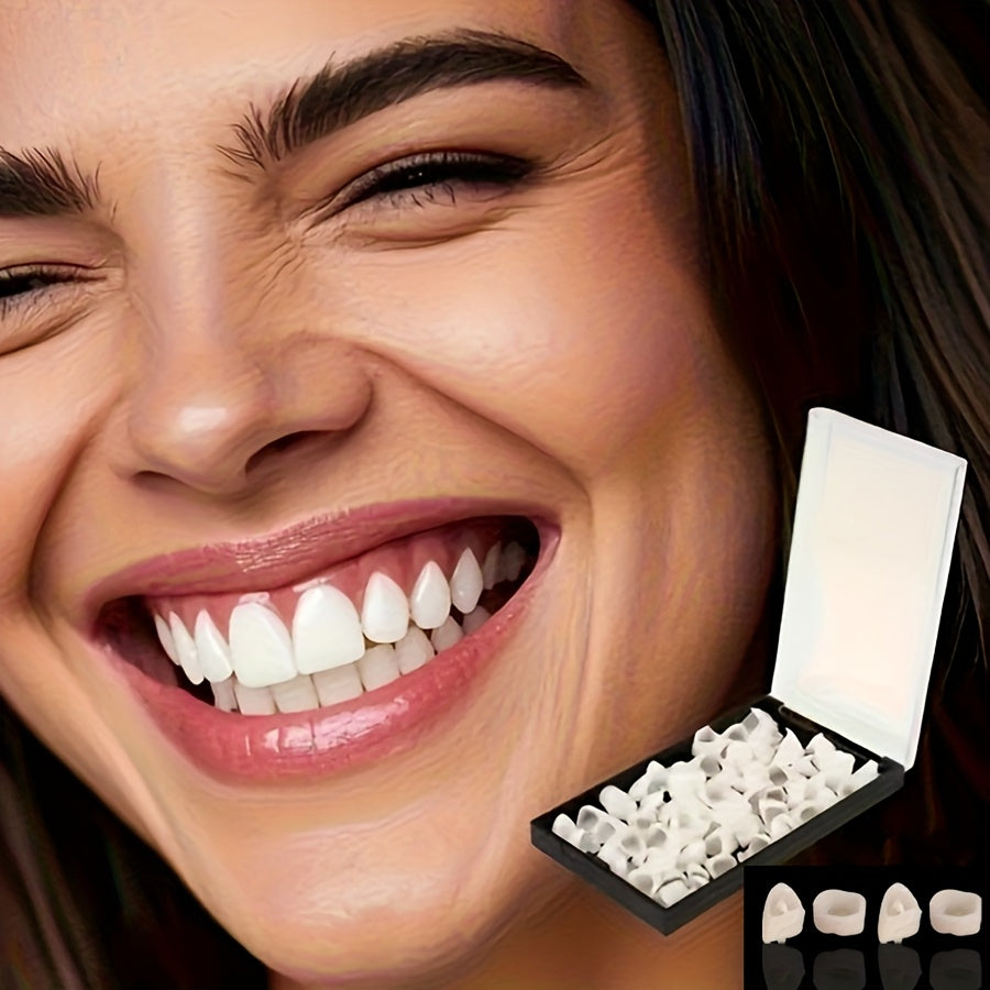24 PCS Set Including 12 Front Teeth + 12 Back Teeth, Decorative Dentures, Reusable Upper and Lower Jaw Set, Odorless and Comfortable Oral Appliance
