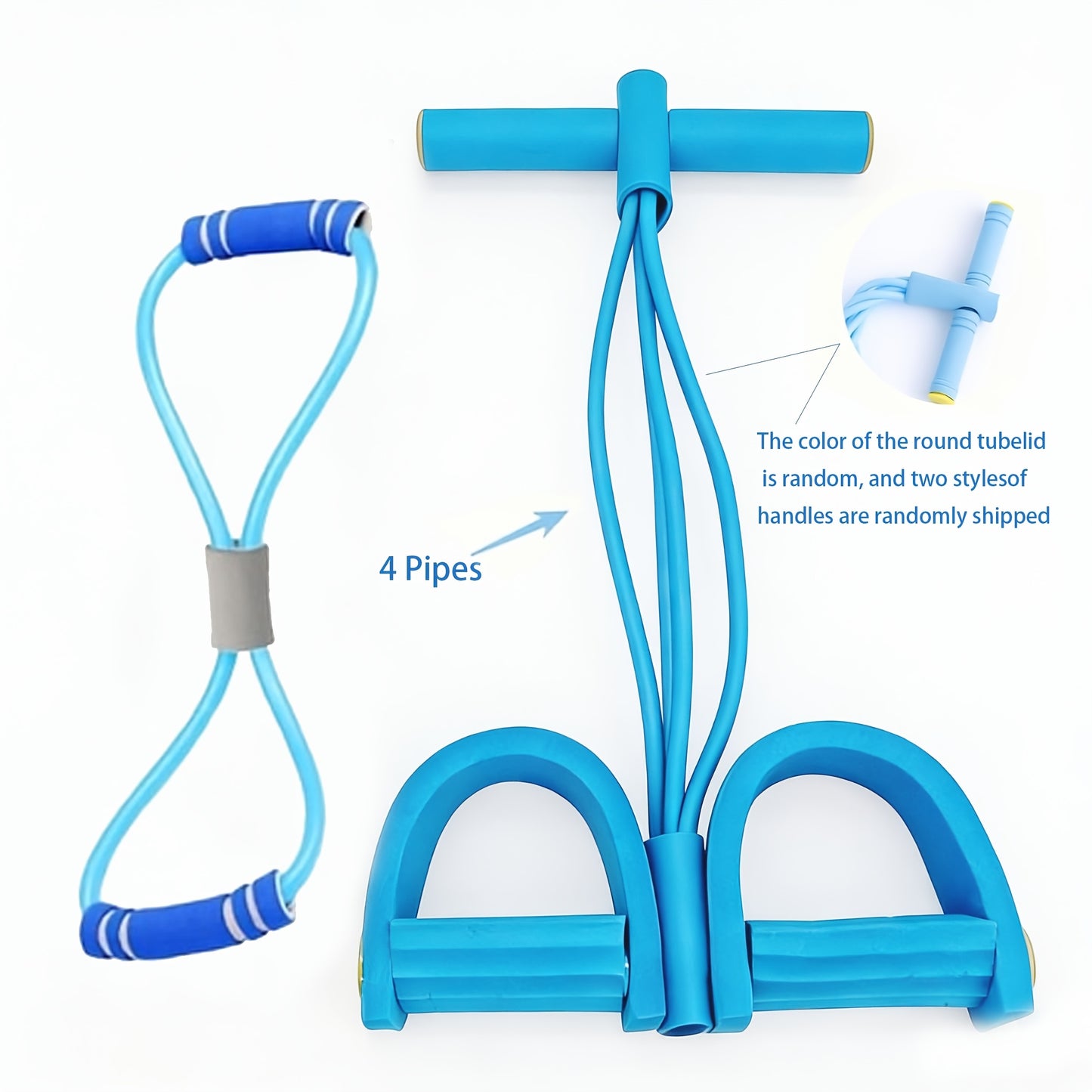 For Home Gym 2 PCS Set Yoga Band Set | EVA Resistance Bands for Sit-Ups and Leg Stretching, Elastic Yoga Sit-Up Pull Rope for Men and Women, Exercise Equipment with Tension Adjuster