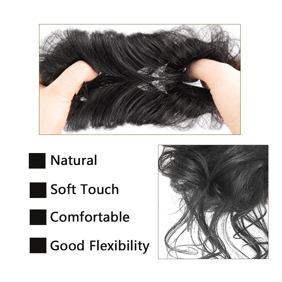 Hair Extension Add Volume And Style with Synthetic Messy Curly Ponytail Hair Bun Chignon Scrunchy Hair Band Women Hair Care Accessories