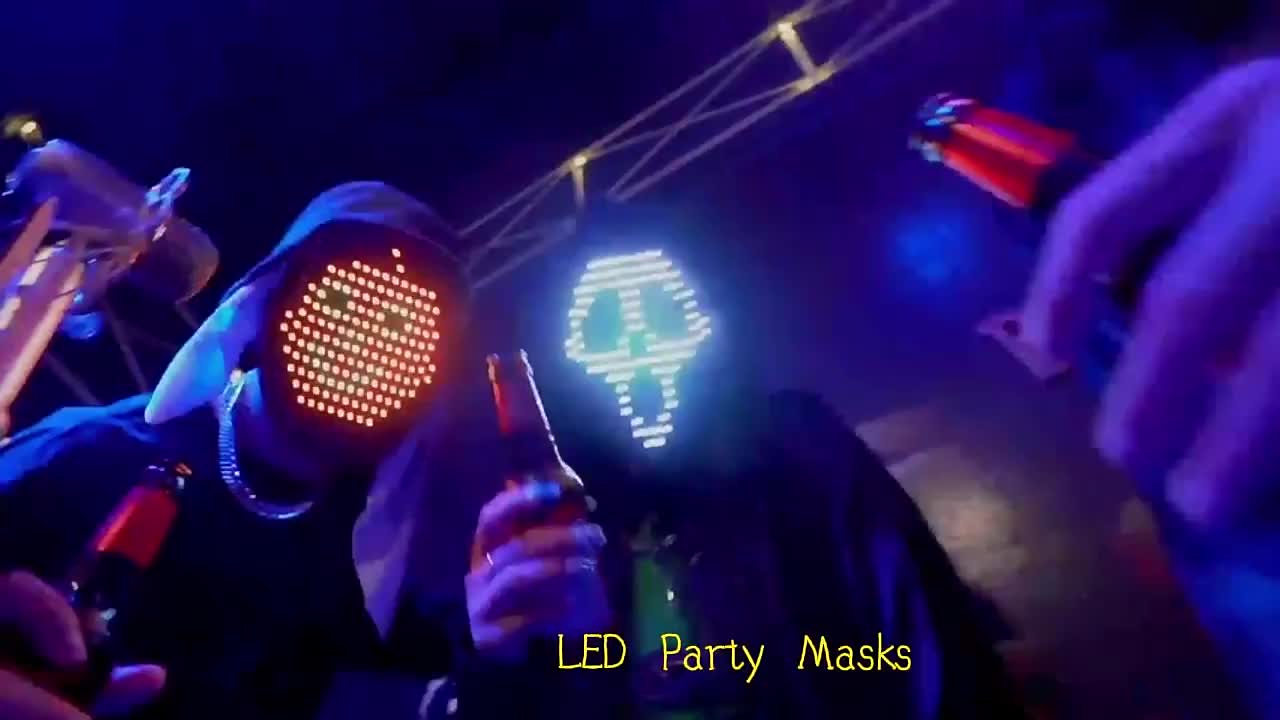 LED Mask with Gesture Sensing Light up Face Transforming LED Halloween Mask for Men Women Costume Cosplay Party, Halloween Costume, Party Accessory, Fun Costume, Interactive Mask, Durable Material, Lightweight Mask, Motion Ac