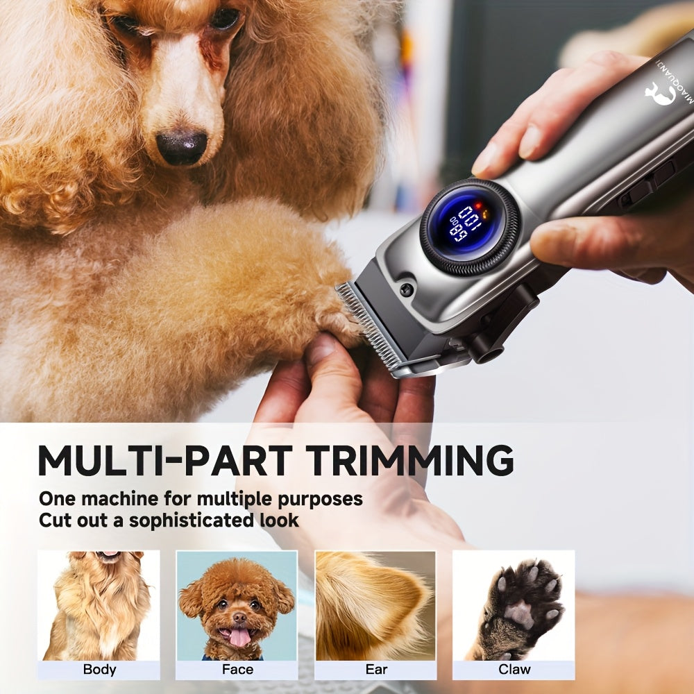 Professional Electric Grooming Clippers for Horse Cats Dogs Pets, Featuring Low Noise Operation, Rechargeable And Cordless Design, Ideal for Trimming Thick Fur on Dogs, Cats, And Other Animals
