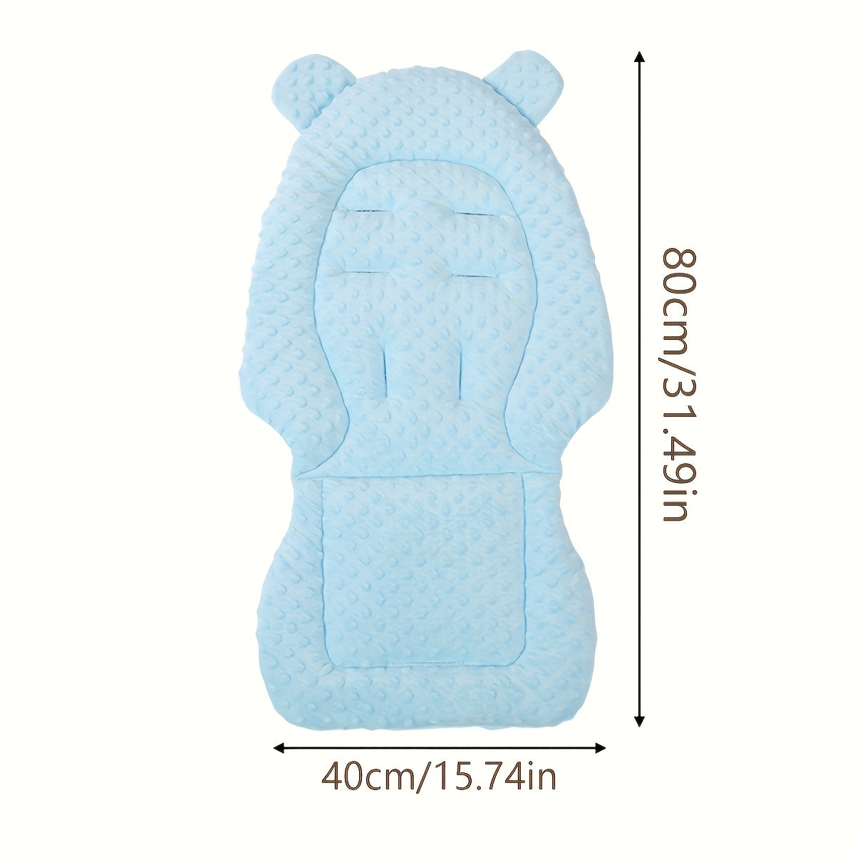 1pc Plush Stroller Mat for Most Strollers - Soft Breathable Polyester A-Adorned with Plush Warmth, Summer Comfort & Secure Fit for Baby Carriages & Prams, Stroller Accessories, Baby Stroller Seat Cover, Cozy Stroller Accessor