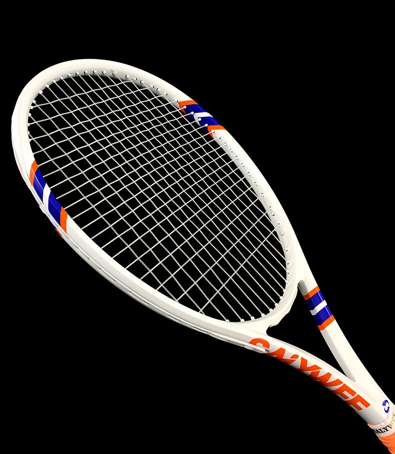 NEW POWER 2.0 Carbon Fiber Tennis Racket, 50-60lbs, 310±10g, Professional-Grade for Advanced Players, Unisex-Adult, Shock Absorbers Included, Sports Accessories