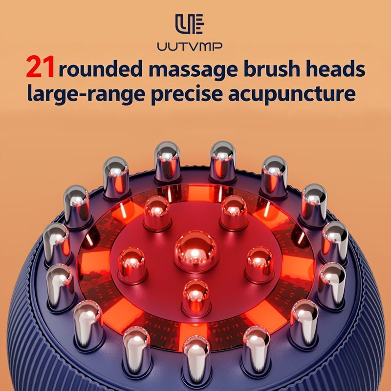 Massage Device with Digital Display, High-frequency Vibration Massage, Temperature-sensitive Hot Compress, Electric Massage Brush, Home Gua Sha Tool, Smart Electric Meridian Brush, Electric Gua Sha Device, Home Massager, Heat