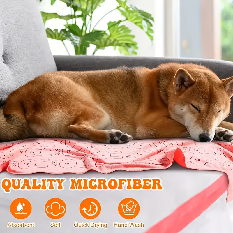NEW 6 PCS Set  Super Absorbent Quick-Drying Microfiber Pet Towels | Suitable for Dogs - Soft, Gentle, and Durable, Ideal for Grooming, Daily Cleaning, Shedding, Fits Small, Medium, and Large Dog Breeds