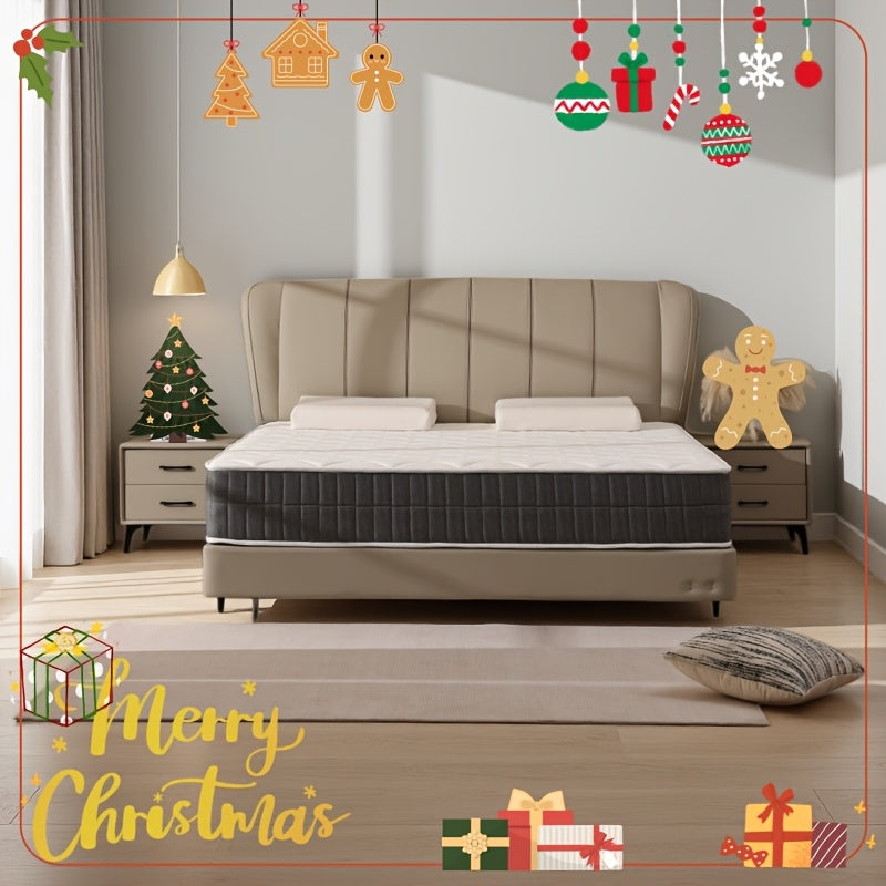 Super King 20cm/25cm Thick, Pocket Spring Mattress Single/Small Double/Double/King, 7-Zone Ergonomic Support, Medium Firm, Breathable Comfort, Vacuum Packed for Easy Setup, Bedroom Comfort, Breathable Design, Layered Comfort,