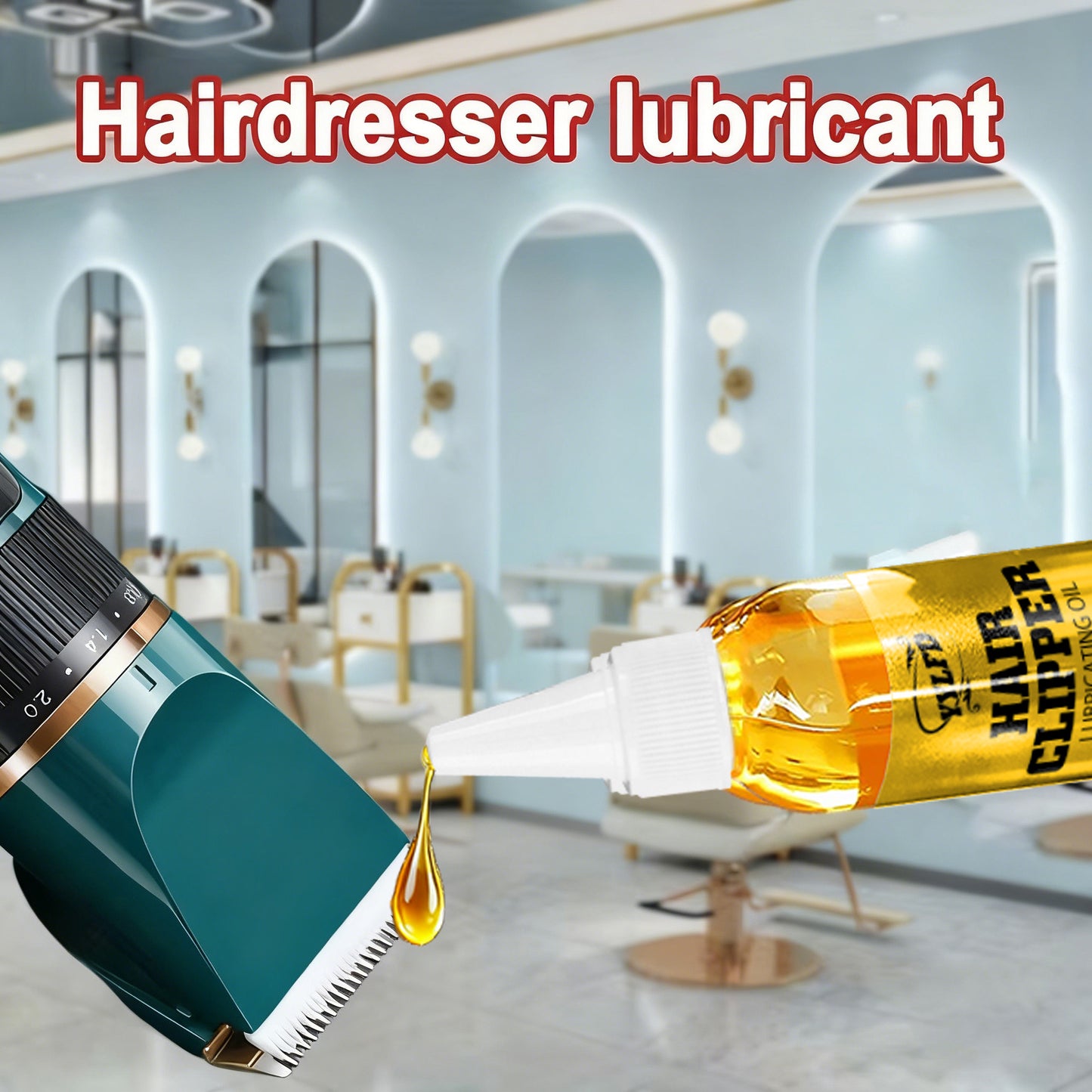 100ml + Brush Set Hair Clippers & Shavers Oil - Noise-Reducing -Lasting Lubricant Suitable for Hair Trimmers, Scalp Care, Maintenance Costs, Prolongs Life Hair Care Accessories