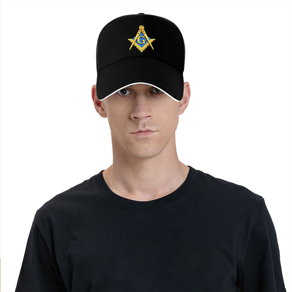 3 Colors Secret Society Freemasons The Masonic Emblem: a 3D rendering of a mysterious symbol Lightweight unisex cap adjustable cap perfect for all seasons ".woven fabric.