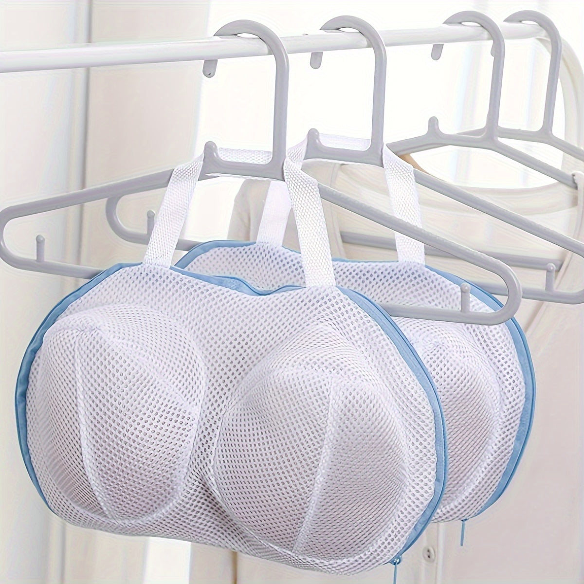 A Bra Washing Bag - a Durable Mesh Laundry Protection Bag with a Zipper Closure, Suitable for Delicate Garments, Lingerie, And Socks, Laundry Bags