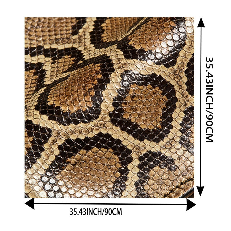 90x90 cm Ladies' Scarf Featuring a Snake Skin Design, Can Use as a Tank Top Made from Single-Sided. This Fashionable Headwrap Is Perfect for Any Season And Makes a Great Gift for Women for Everyday Use Or Parties, Showcasing