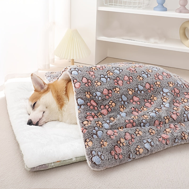 Thick Pet Bed Cushion, Soft Pet Sleeping Pad For Autumn And Winter Blankets To Keep Pets Warm Christmas Gift