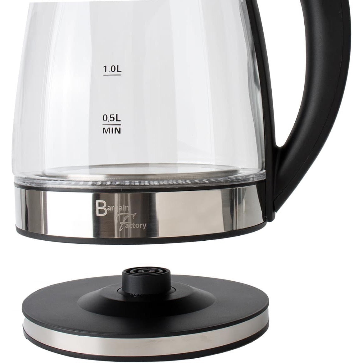 Electric Glass Kettle – 2L Fast Boil, -Free with Blue LED & Boil-Dry Protection