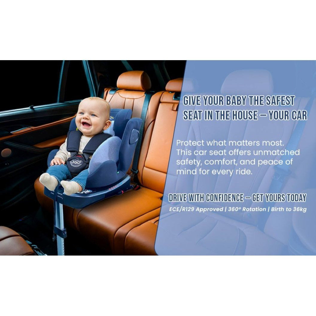 Multi Recliner Swivel ISOFIX R129 360 Rotating Car Vehicle Padded Seat Booster for Stage 0123 Babies Safety Travel Accessories Safety Supplies