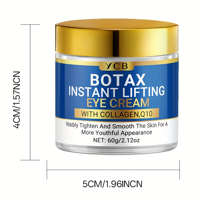Instant Firming Botax Eye Cream, Moisturizing, Firming, Smoothing, and Enhancing Radiance, with Hyaluronic Acid, Collagen, Retinol, and Caffeine, Making the Skin Around the Eyes Look Younger, 60g/2.12oz