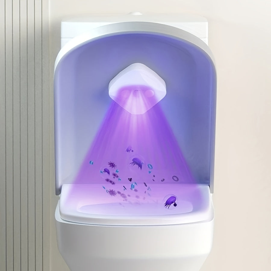 NEW Automatic Toilet Cleaning Device, Rechargeable Smart Toilet Light, Automatic Induction Lamp, Deodorant for Family Bathroom Hotel, Available for Business Trip, Hotels, Freshens Air & Neutralizes Odors, Toilet Bowl Cleaner/