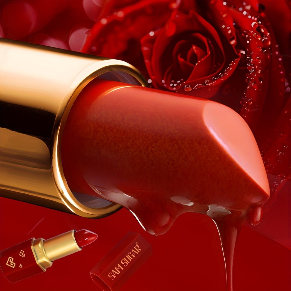 NEW 6Ps Mermaid Sparkle Velvet Lipstick - Shimmering Pearl Effect, Durable Shine & Glitter in Orange/Pink/Red - Ideal Gift Women Cosmetic Accessories