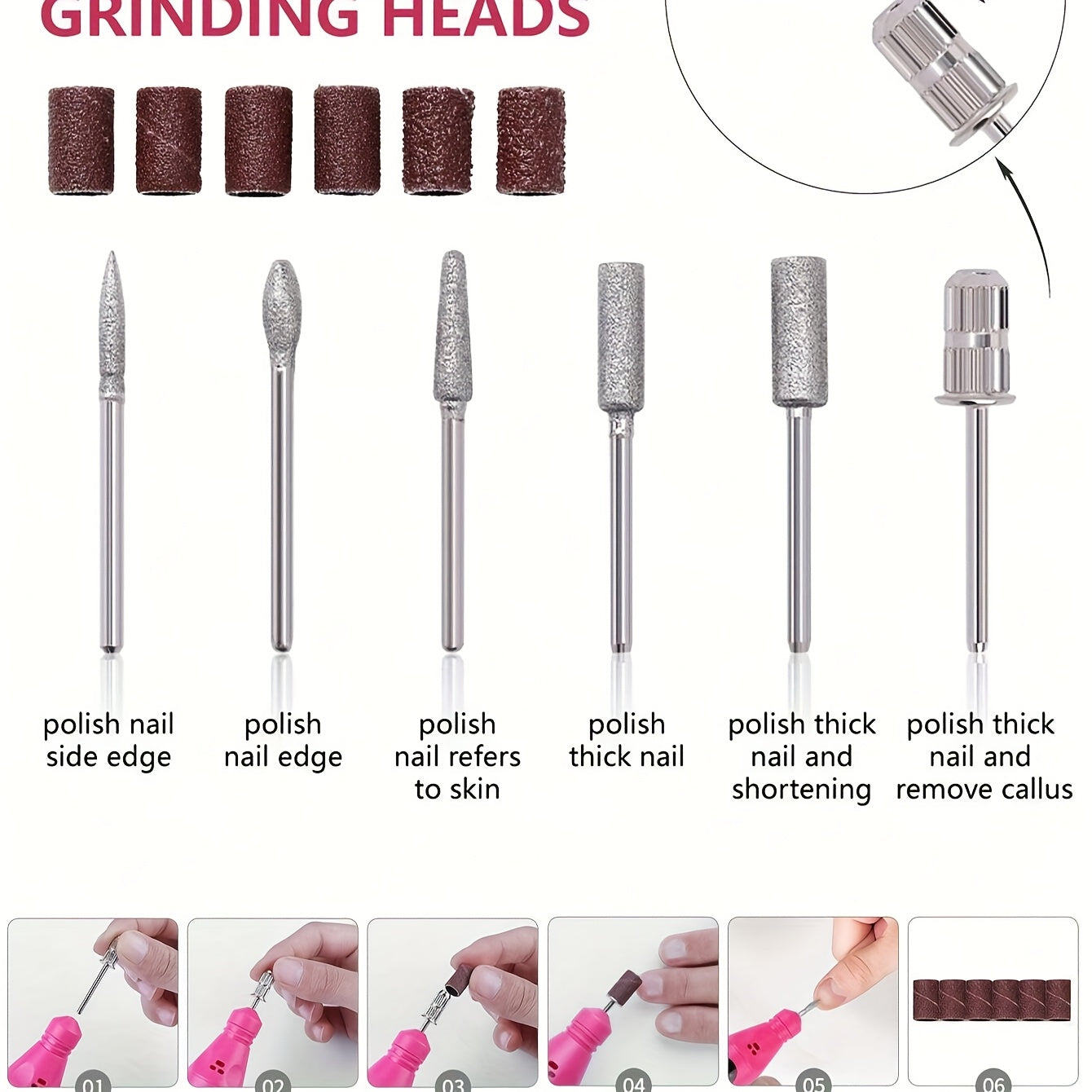 7-In-1 Nail Care Kit | Comes with a LED Lamp, Gel Nail Dryer, USB Nail Drill, Cuticle Pusher, Nail File, And Finger Separator - Perfect for Hand And Foot Treatments