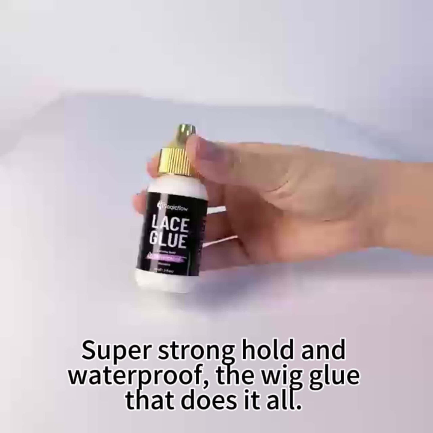 60ml/2fl.oz Waterproof Wig Lace Glue - Strong Hold, Invisible, Quick Dry & Easy Removal - No Odor Adhesive for All Wigs