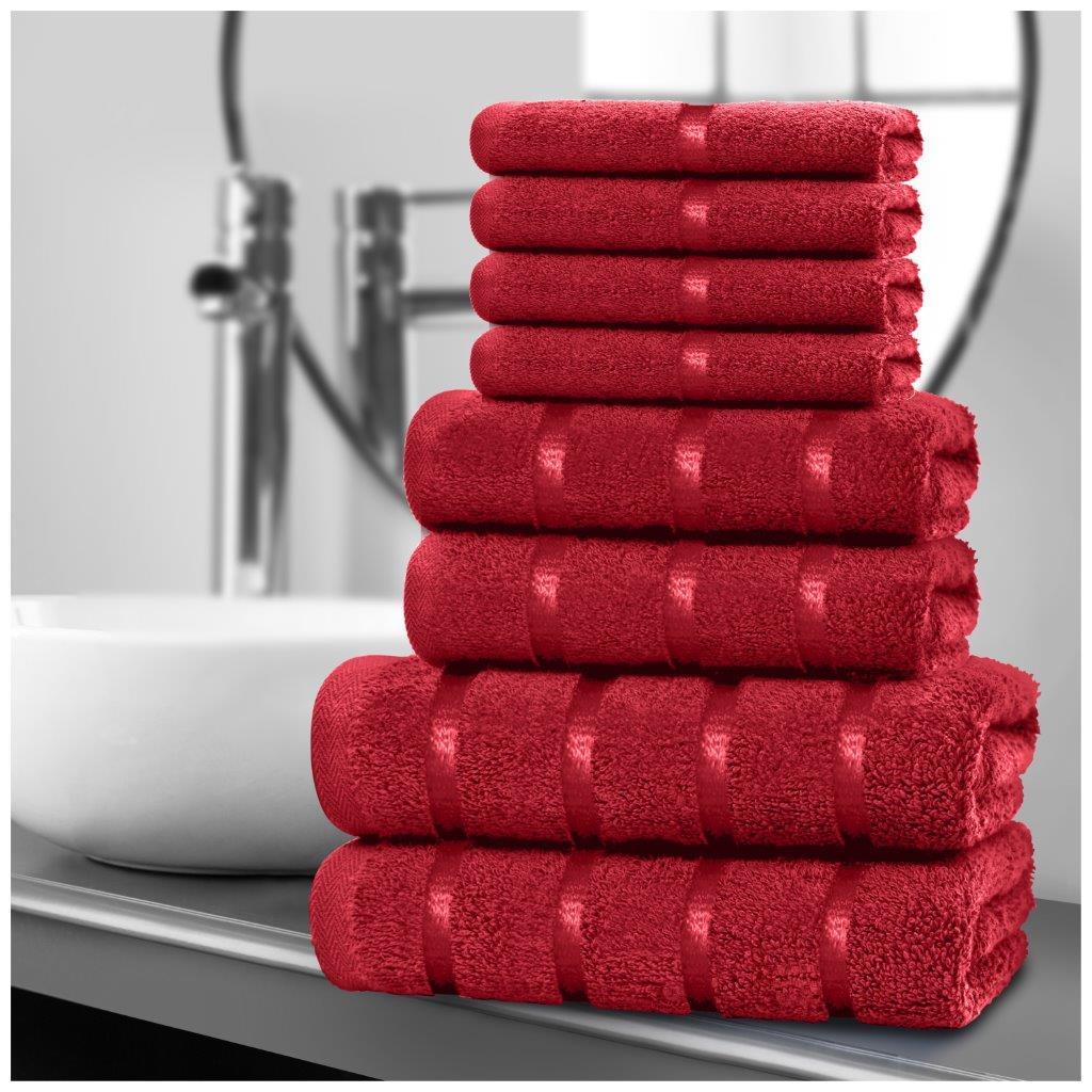 8pcs Egyptian Luxury Cotton Towel Set | Quick-Drying & Highly Absorbent | Includes 4 Face, 2 Hand, 2 Bath Towels | Sophisticated Boston Design | 15 Elegant Colors | Machine Washable