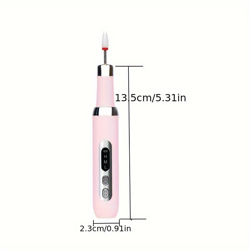 NEW Arrivals Electric Nail Drill Machine Full Set Professional with Drill Bits & Sanding Bands, Cordless Electric Nail File for Acrylic Gel Nails, Manicure and Pedicure Kit for Grinding Polishing Trimming