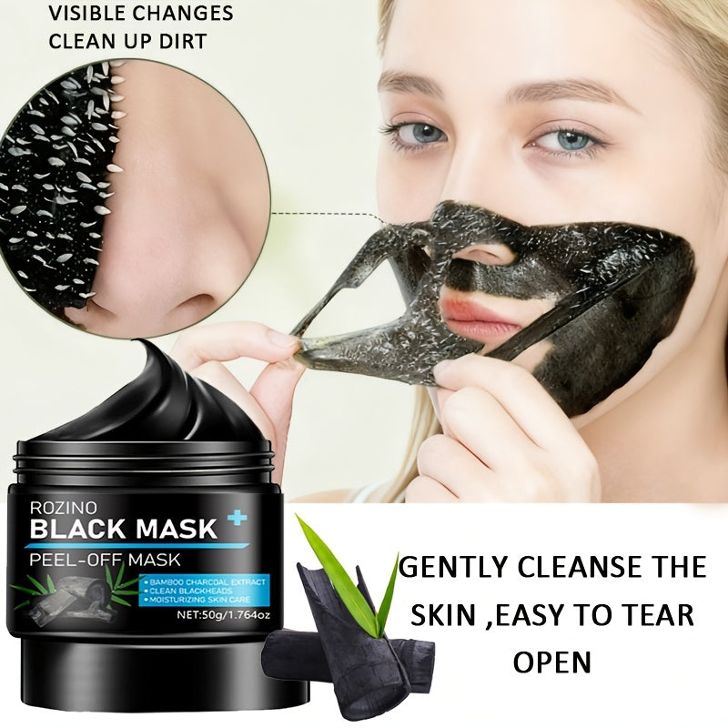 Bamboo Charcoal Instant Cleansing & Long-Lasting Oil Control: Off Mask 50g. Formulated with Jojoba Oil, Lemongrass, and Other Skincare Ingredients for Powerful Absorption. Dries Quickly Upon Application, Instantly Cleanses Po