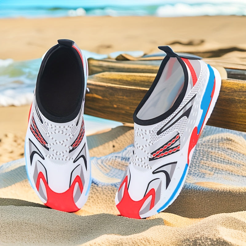 Quick-Dry Water Shoes for Men & Women - Lightweight Breathable Fabric with TPR Sole, Black & Blue Accents - Perfect for Swimming, Beach, Yoga, Camping & Outdoor Activities - Summer Essential, Beach Footwear, Sleek Design, Fle