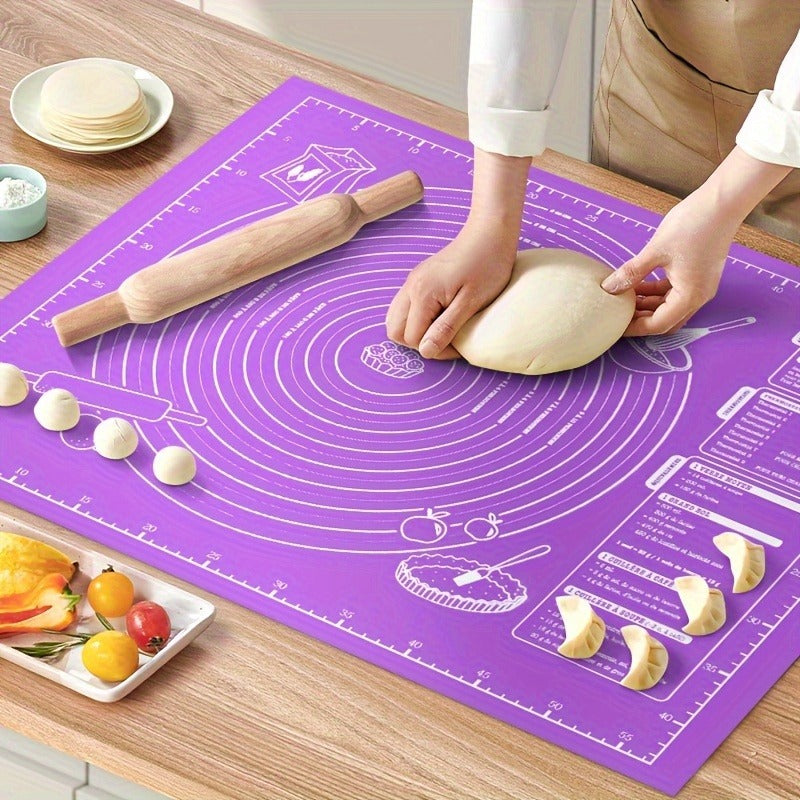 NEW Large Non-Slip Baking Mat with Measurement Marks | Durable Pastry Board Compatible with Cookie Sheets, Ideal for RV Stoves, Outdoor Activities, Christmas, New Year Gifts, Essential for Service