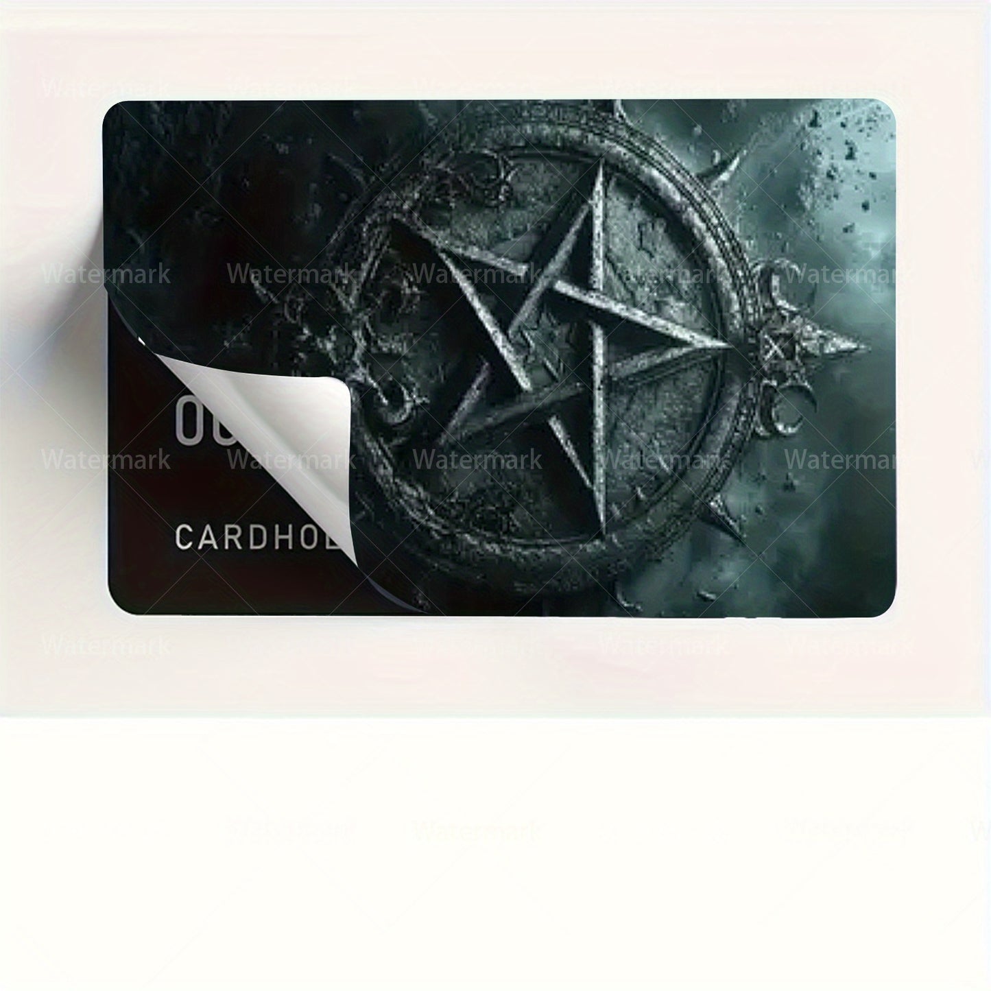 2 PCS Set Dark Mysterious Pentagram Themed Creative Credit Card Stickers,  Credit Card Skins That Are Ultra-Thin, Fingerprint-Resistant, And Scratch-Resistant, Suitable for Debit Cards, Transit Cards, And Credit Cards.