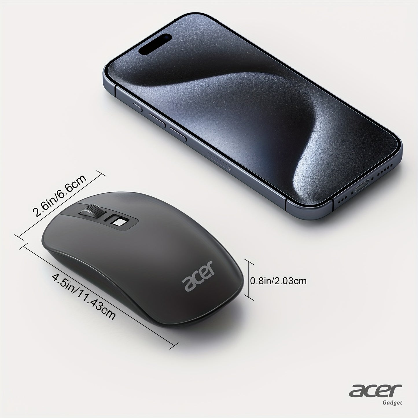 Original ACER Computer Mouse Wireless, 2.4G Slim USB Wireless Mice with USB Receiver, Laptop Mouse with 4 Buttons, Portable for Laptop, Desktop, PC, Wireless Mouse for Laptop, Ergonomic Mouse, Computer Mouse Wireless USB, Wir