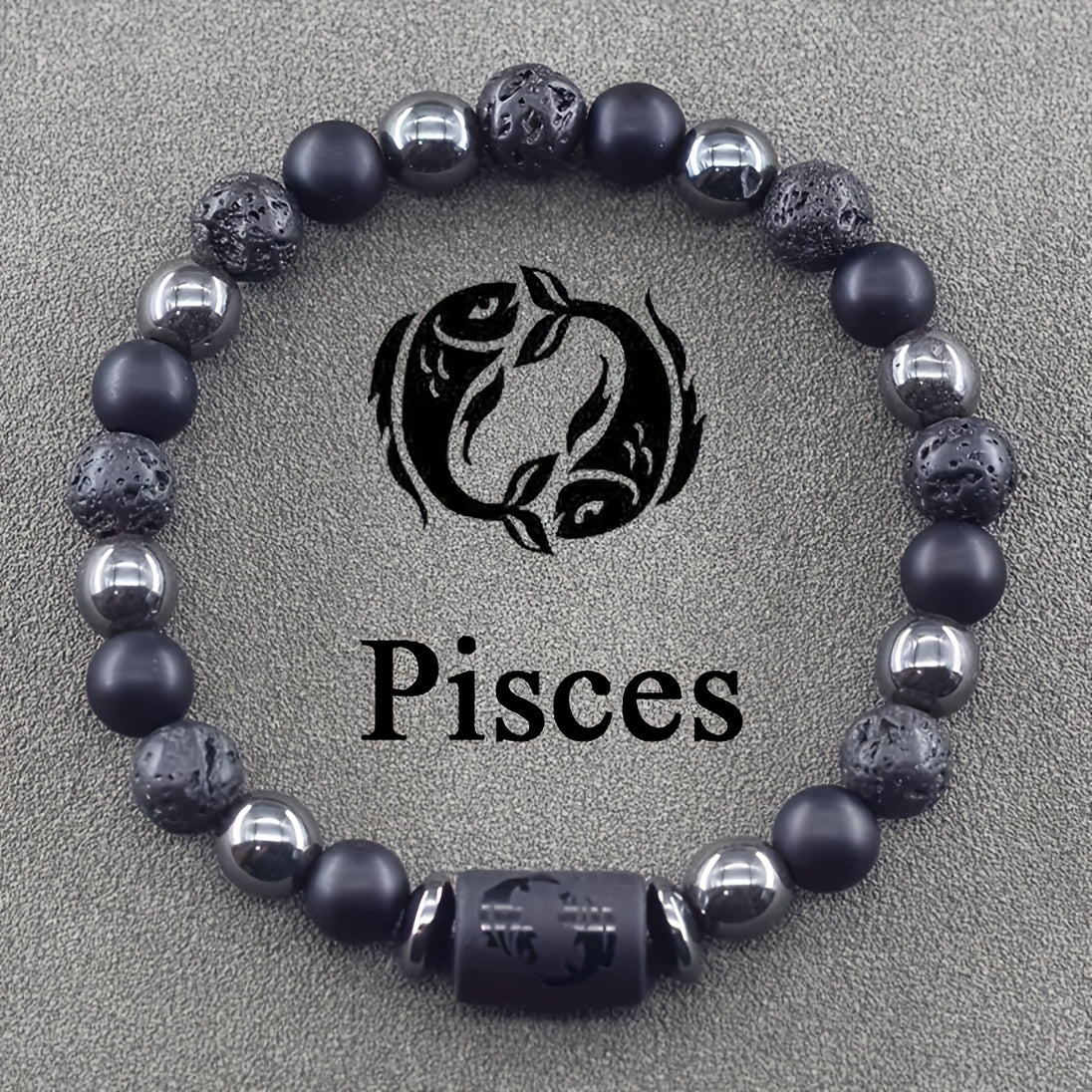 12 pcs The 12th Horoscope Months of Zodiac Natural Stone Beaded Bracelet, a Blessing Bracelet for Couples and Friends, Suitable as a Birthday Gift for Men and Women Jewelry Accessories