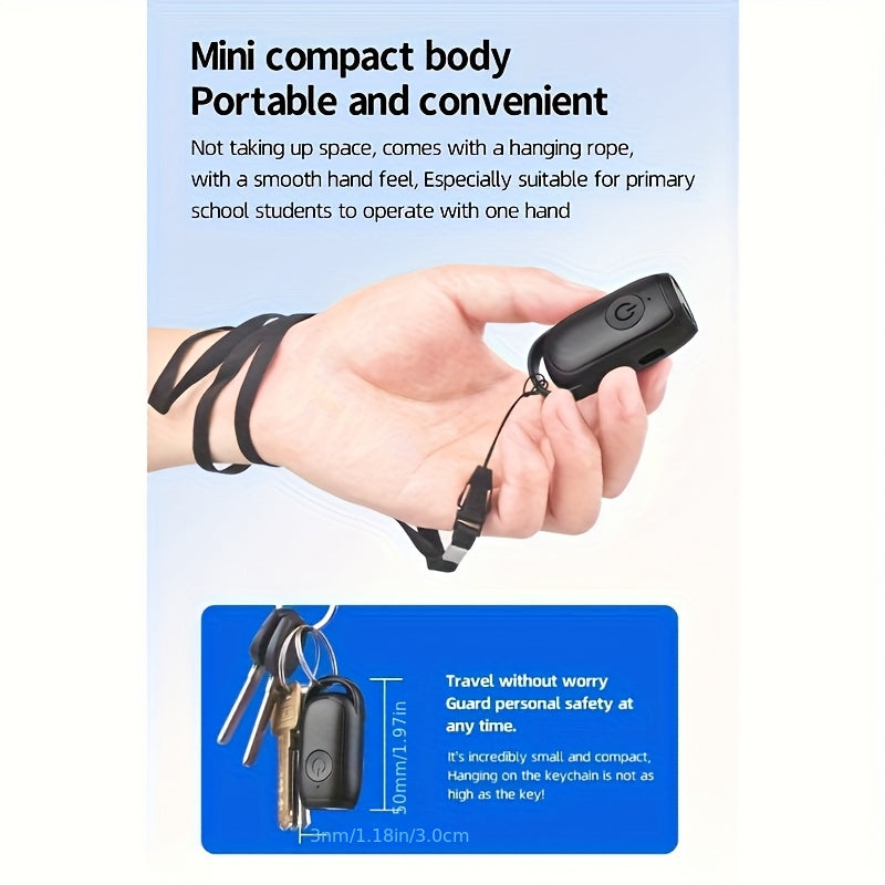 1pc Mini Soundwave technology Dog Repeller, Black - Suitable for Indoor & Outdoor Use, Anti-Barking with LED Light for Night Visibility, Portable and Compact