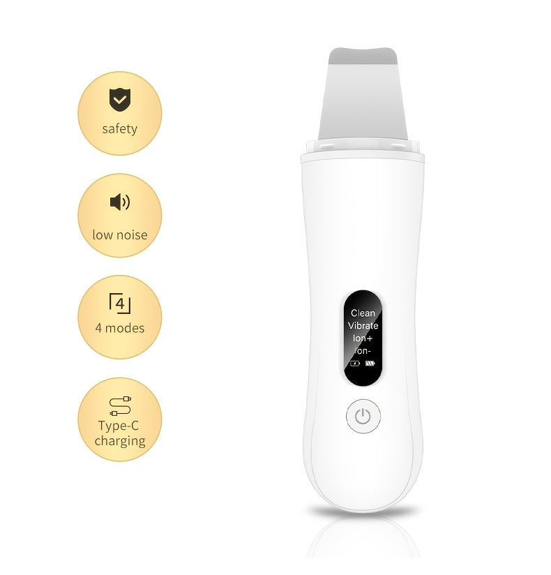 Electronic Deep Cleansing Facial Cleanser Scraper | Pore Cleaner, USB Charging, Rechargeable Lithium-Polymer Battery, Ideal for Valentine's, New Year, and Christmas Gifts.