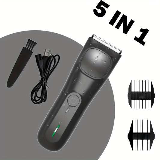 Men's And Women's Groin And Body Hair Trimmer, Electric Ball Trimmer, Public Grooming Tool, Comes with 2 Guard Attachments, Ceramic Blade Head, Wet And Dry Shaver, - USB Rechargeable Electric Razor, Hair Clipper, Hair Scissor