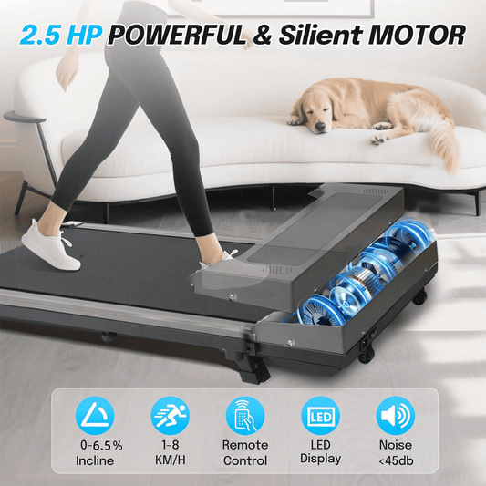 NEW Arrivals For Home Gym Wireless Remote Control Electric Walking Pad Treadmill Under Desk Smart Running Machine For Home & Office Bluetooth Women Men Sports Supplies