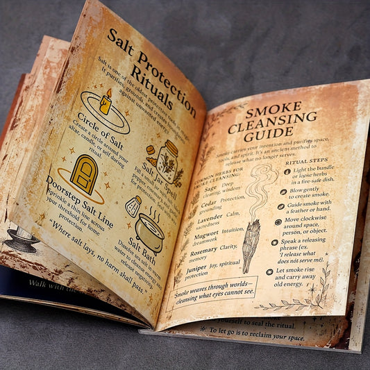 77-Pages Witchcraft - Witch's Grimoire Book of Shadows Kit with Moon Phases, Herbal Lore, Spells & Gothic Dark Academia Design - Perfect for Modern Witches, Wiccans, And Spiritual Seekers, Mystical Cover Design