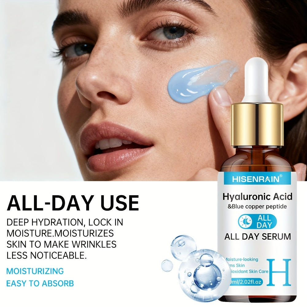 3 PCS Set All Day & Night Serum Set with Vitamin C + Retinol + Hyaluronic Acid (Contains Collagen + Peptides + Various Vegetable Oil Extracts) -Brightens Light Beige, Firms Skin, Controls Oil & Moisturizes, Deeply Hydrates. D