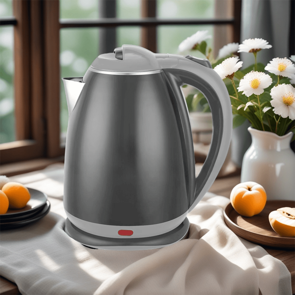 A Fast Cooking Electric Kettle, Stainless Steel Electric Kettle, 1500W High Power, UK Plug, Automatic Shutdown and Dry Protection, Suitable for Kitchen, Office, Tea, Coffee, Beverage Heaters