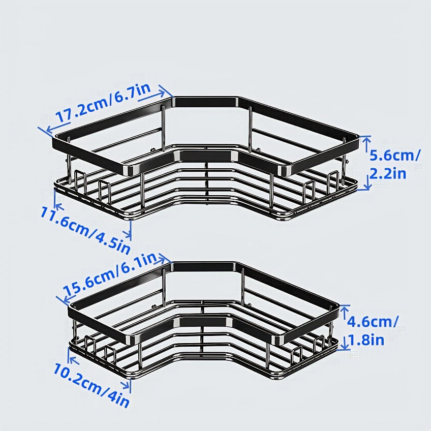 2pcs Bathroom Shelves