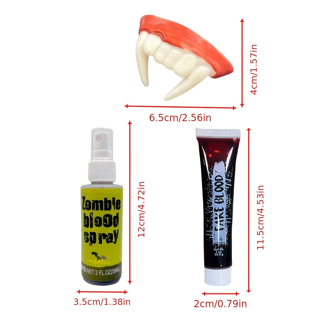Halloween, April Fool's Day, Realistic Spray, Fake Blood Plasma, Film Props, Artificial Simulated Blood, Makeup Decorations for Horror, Prank Scare Props (Different Batches May Have Variations in Packaging)
