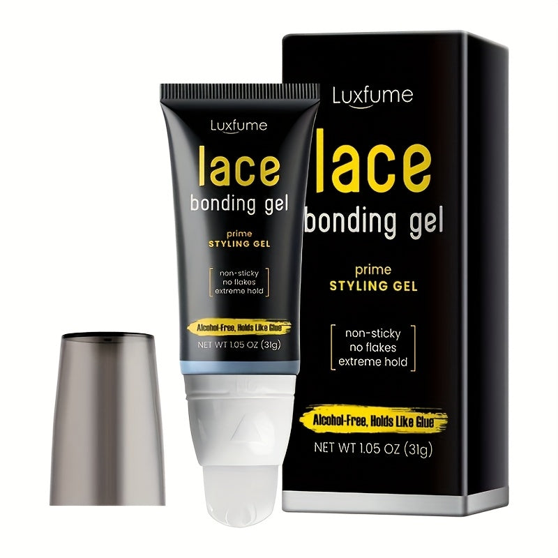 3pcs Bonding Gel for Wigs & Hair Extensions - Gentle Scalp-Friendly, Strong Hold Styling Gel with Aloe Vera & Argan Oil, 3, 5oz/100ml, Unisex for Men & Women, Protects Hair from Damage, Easy Application, No Residue, Hair Styl