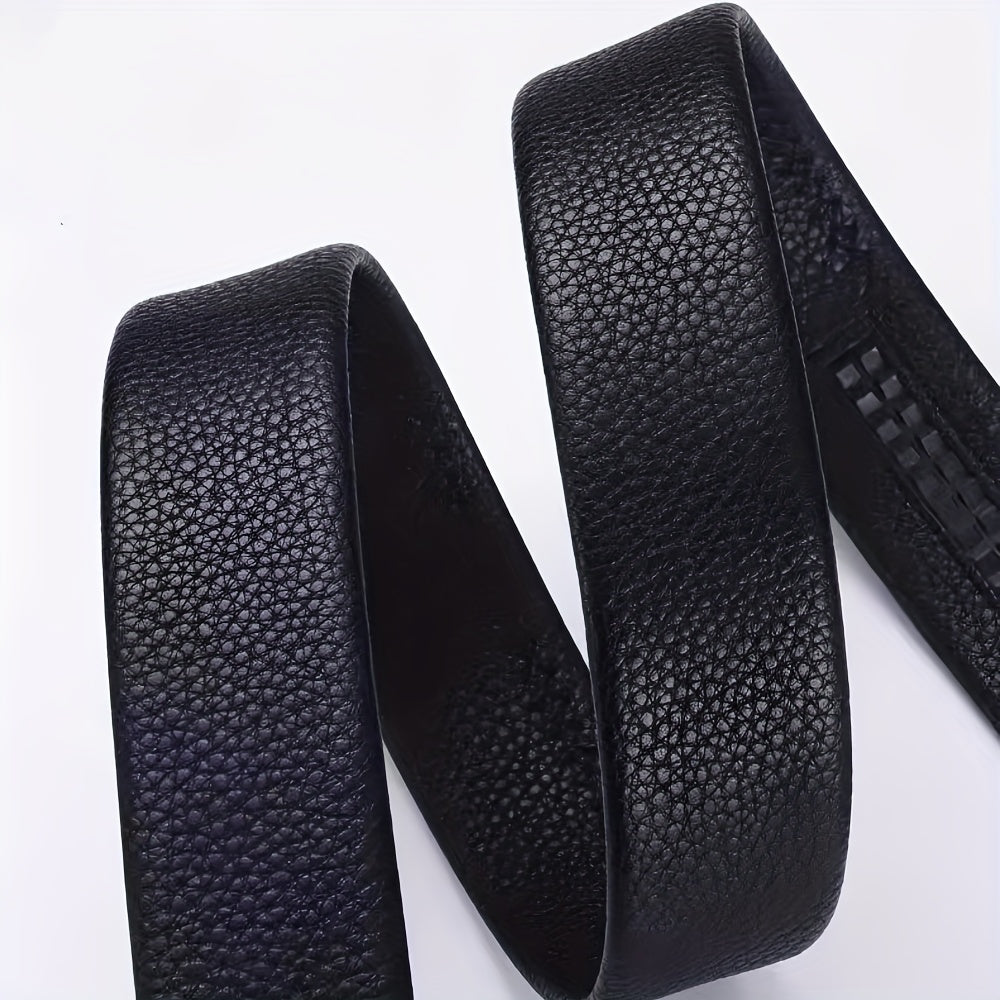 Freemason G-Inspired Pattern Men's Business Leather Belt, Fashionable Automatic Buckle for Secure and Effortless Wear, A Must-Have for Gentlemen, Suitable for Commuting and Travel, High Quality Belt