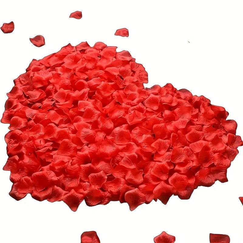 4000 PCS Set Red Rose Petals, Artificial Petals, Suitable for Romantic Night, Wedding, Event, Party, Valentine's Day Decoration, Romantic Wedding Party Decoration