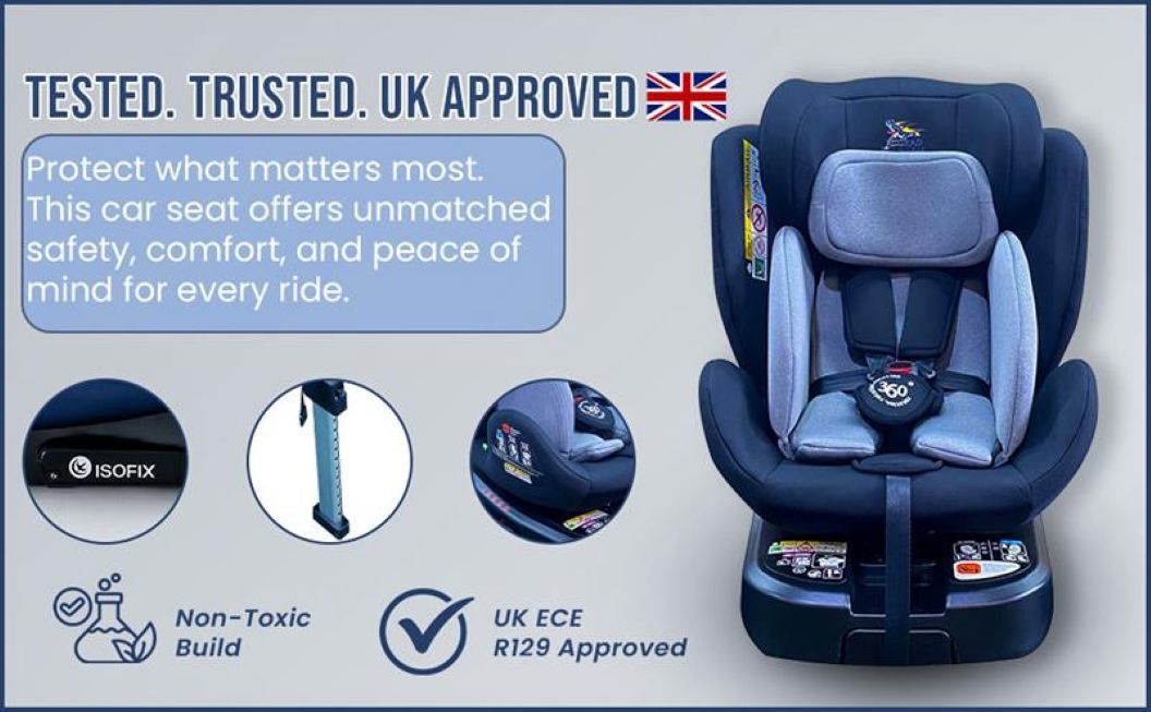 Multi Recliner Swivel ISOFIX R129 360 Rotating Car Vehicle Padded Seat Booster for Stage 0123 Babies Safety Travel Accessories Safety Supplies