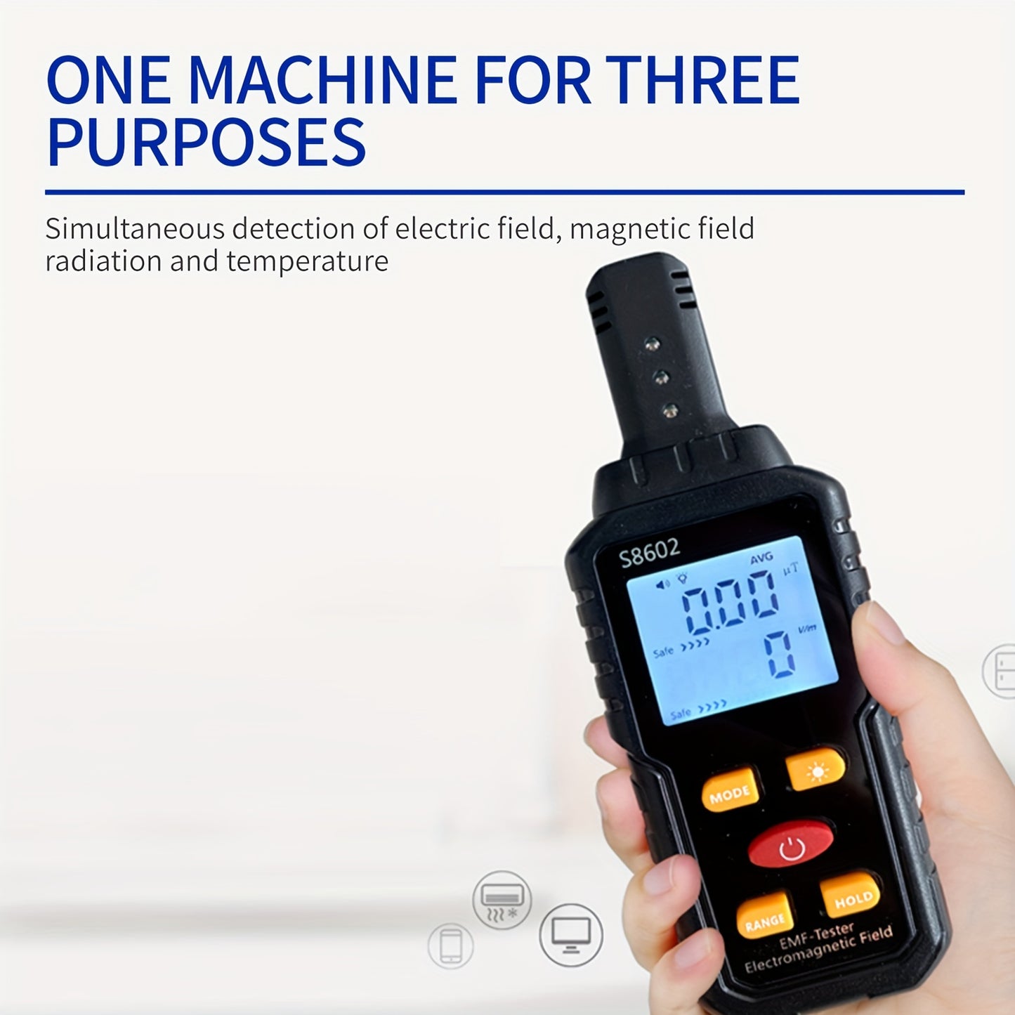 3 in 1 Paranormal  EMF Electromagnetic Radiation Detector: Ghost Hunting Spirits Searching Top Quality Device Electric Field, Magnetic Field, and Radiation Tester (Battery Not Included) Paranormal Supplies