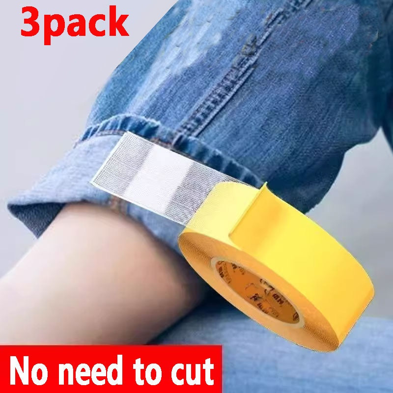 3 Rolls Set of Strong Adhesive Fabric Tape, No-Cut Multi-Purpose Seamless Hem Alteration Tape, Suitable for Fabric Clothing, No-Sew Self-Adhesive Fixing Patch