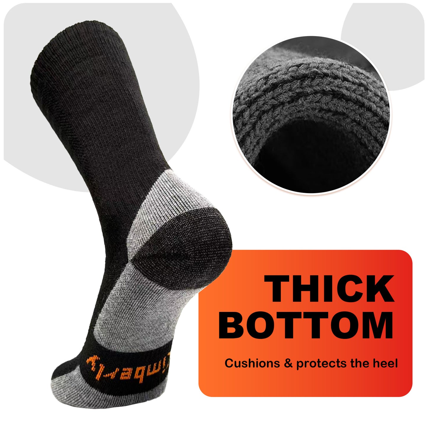 3 Pairs of Women and Men S-XL Size Thermal Socks Wool Socks Thick Warm Winter Socks Crew Socks for Work Hiking Walking Skiing Climbing Snowboard Running and Outdoor Winter Snow Sports Apparel Accessories