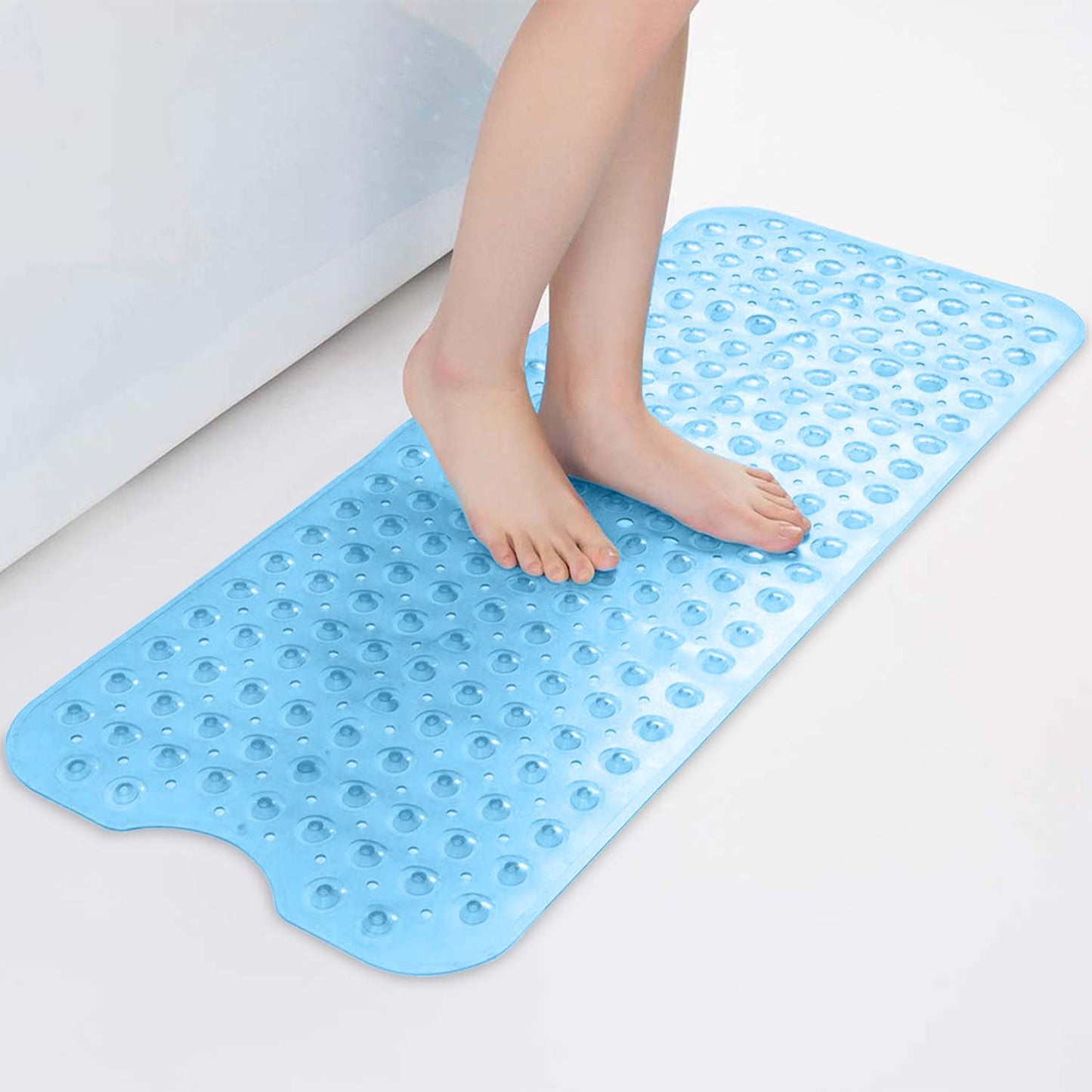 Extra Large Non-Slip Bath Mat - Bathtub Mat with Drain Holes, Suction Cups Shower Mat - Machine Washable Mat For Bathroom, Bathroom Accessories Easy Clean